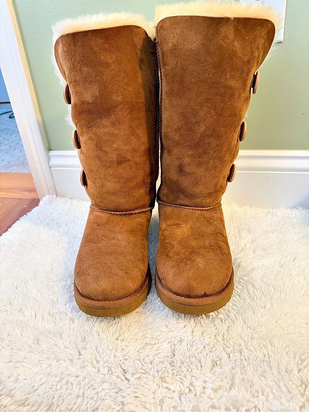 UGG Bailey Button Triplet II Tall Boots in Brown
